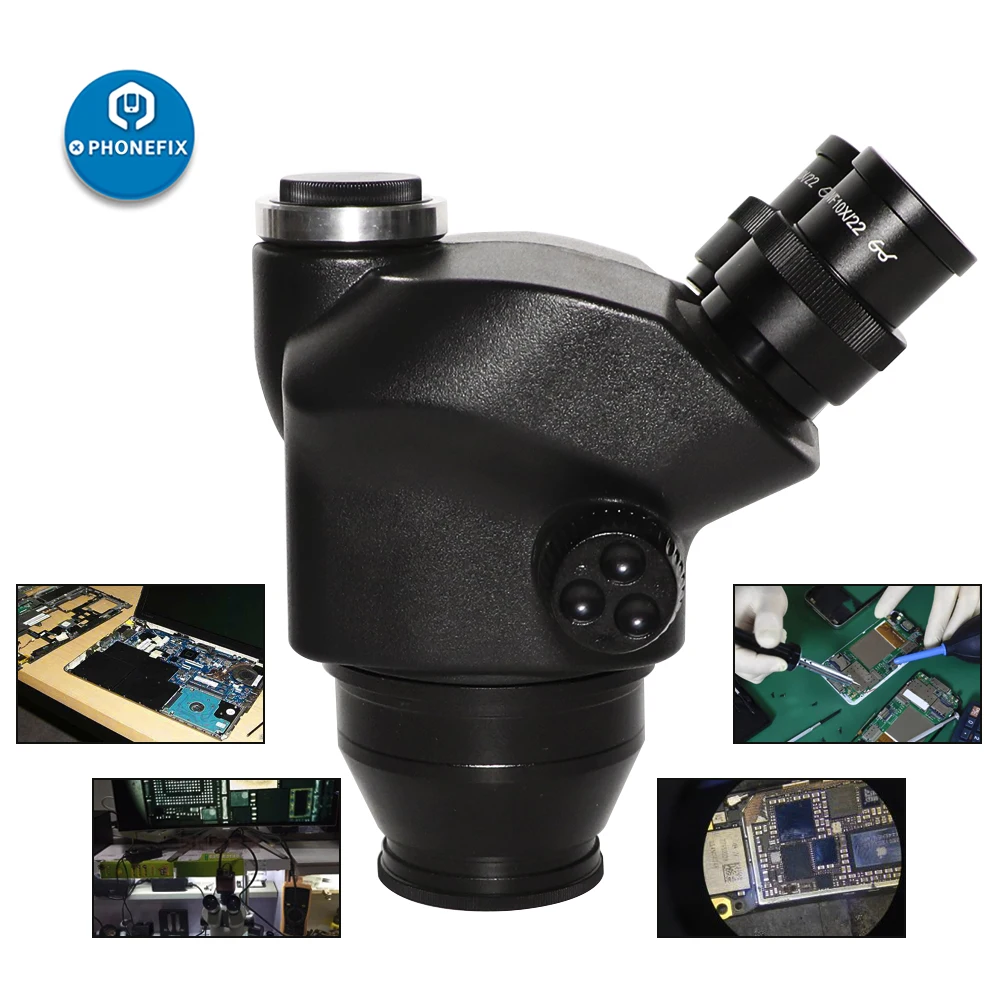 Trinocular Stereo Microscope 7X-45X - 2020 Siyah 3.5X-90X 7X-45X Trinoküler stereo