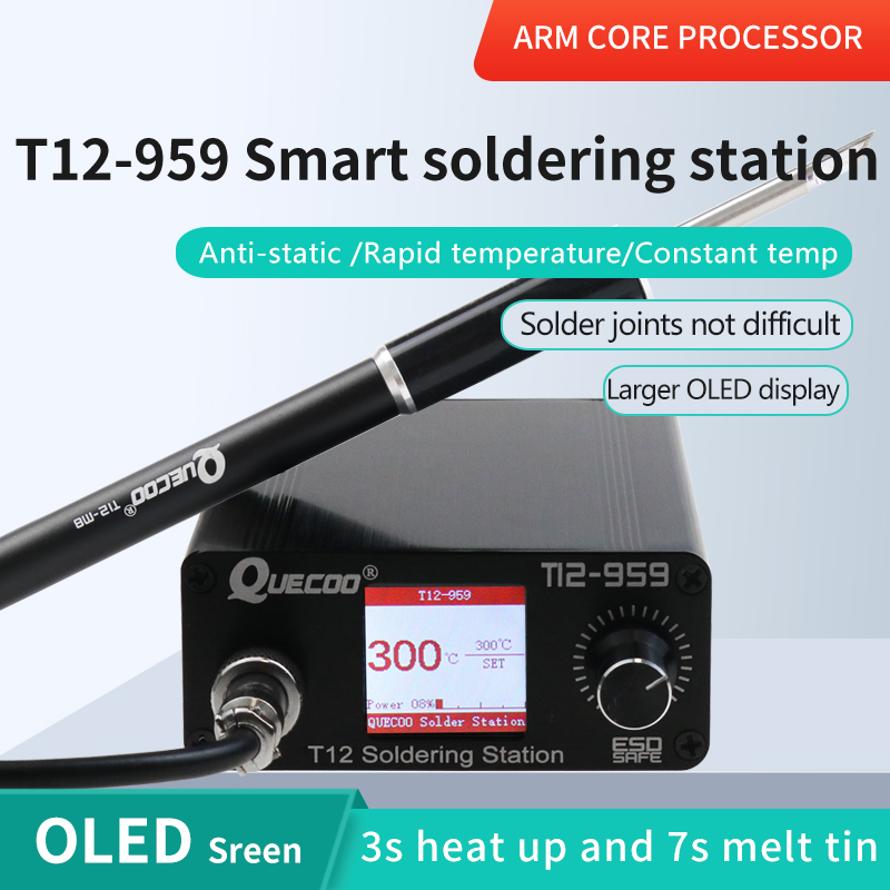 T12 Soldering Station Oled - T12-959 V5.1 Lehimleme İstasyonu Elektronik Lehimleme