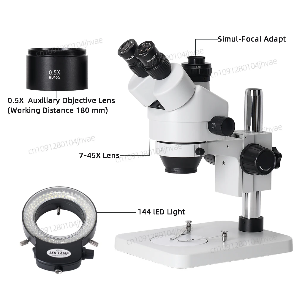Trinocular Stereo Microscope 7X-45X - 2025 YENİ Gerçek Fotoğraf 3.5X-45X 7X-45X
