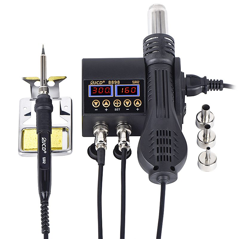 2 In 1 Soldering Rework Station 750W - JCD 2'si 1 arada 8898 Lehimleme