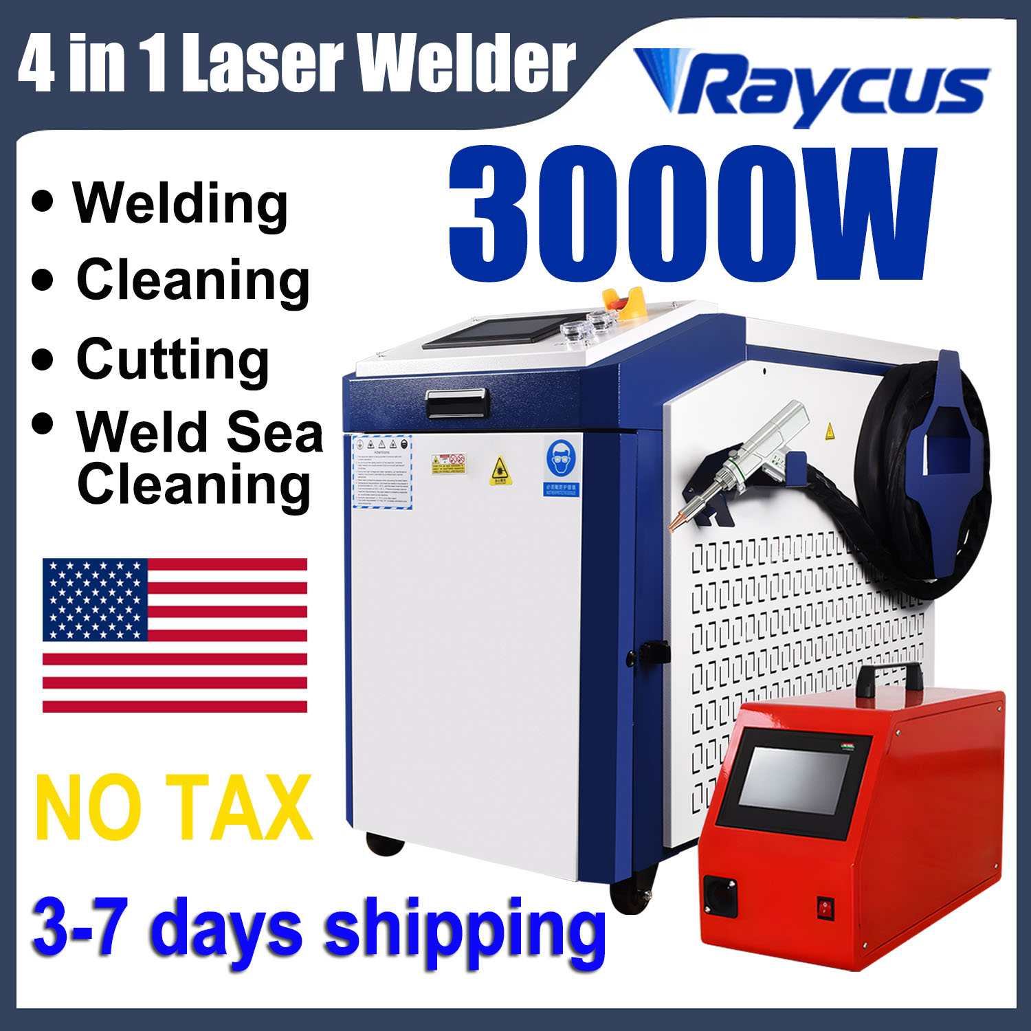 Raycus 3000W El Tipi 4'ü 1 Ara - Laser Soldering Machine Handheld incelemesi ve fiyatı