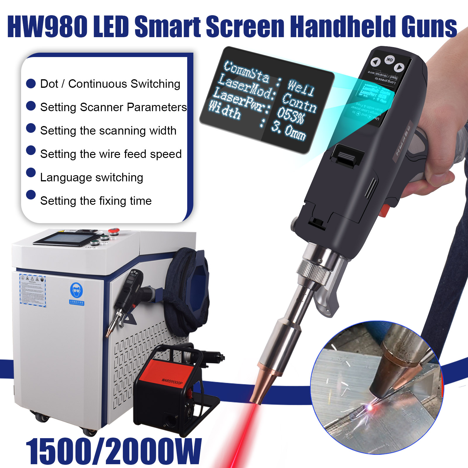 Raycus 3000W El Tipi 4'ü 1 Ara - Laser Soldering Machine Handheld incelemesi ve fiyatı