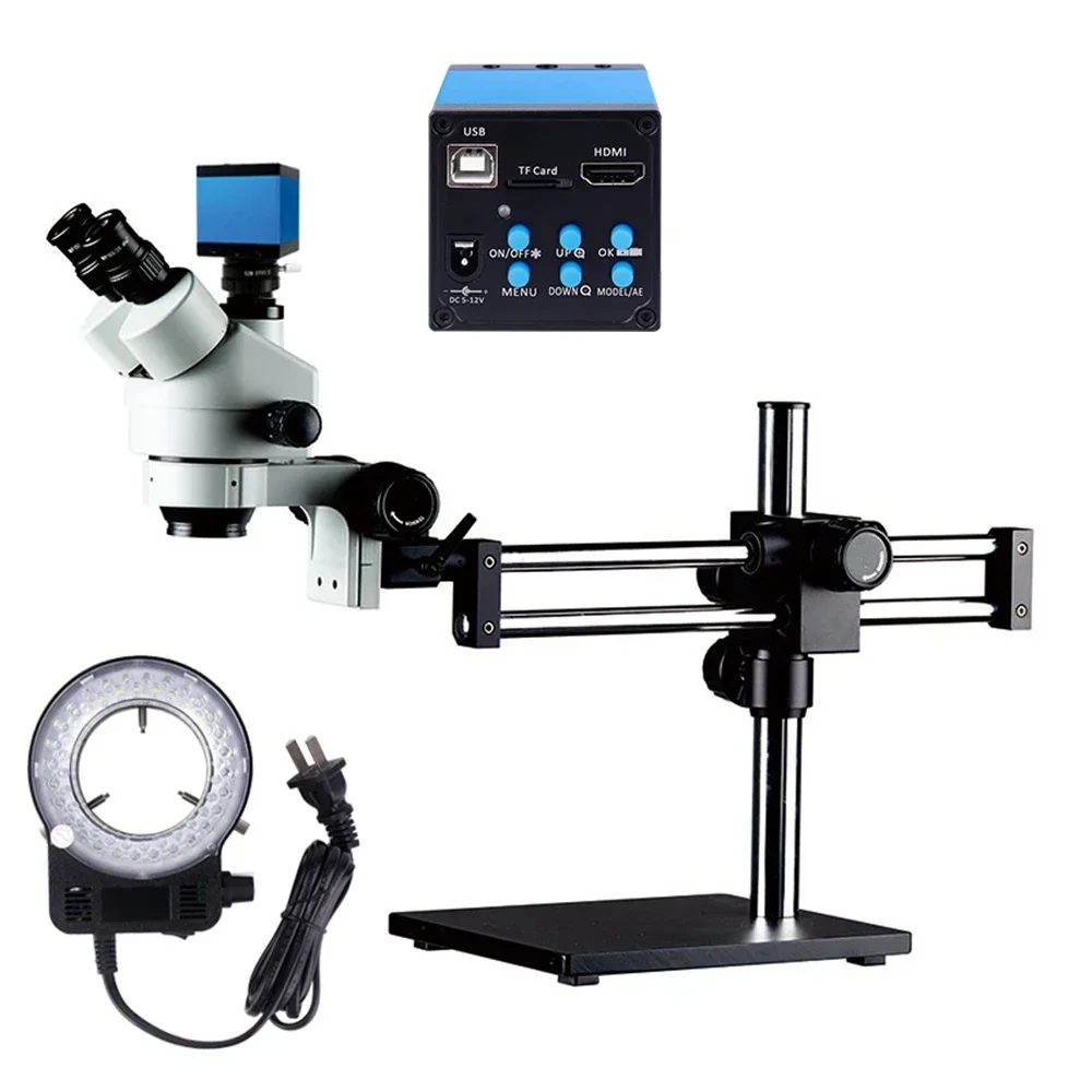 2026/Sabit Tabanlı Çift Bomlu  - Trinocular Stereo Microscope 7X-45X incelemesi ve fiyatı